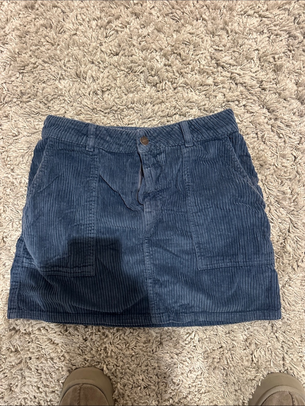 Abercrombie & Fitch Blue Corduroy Skort